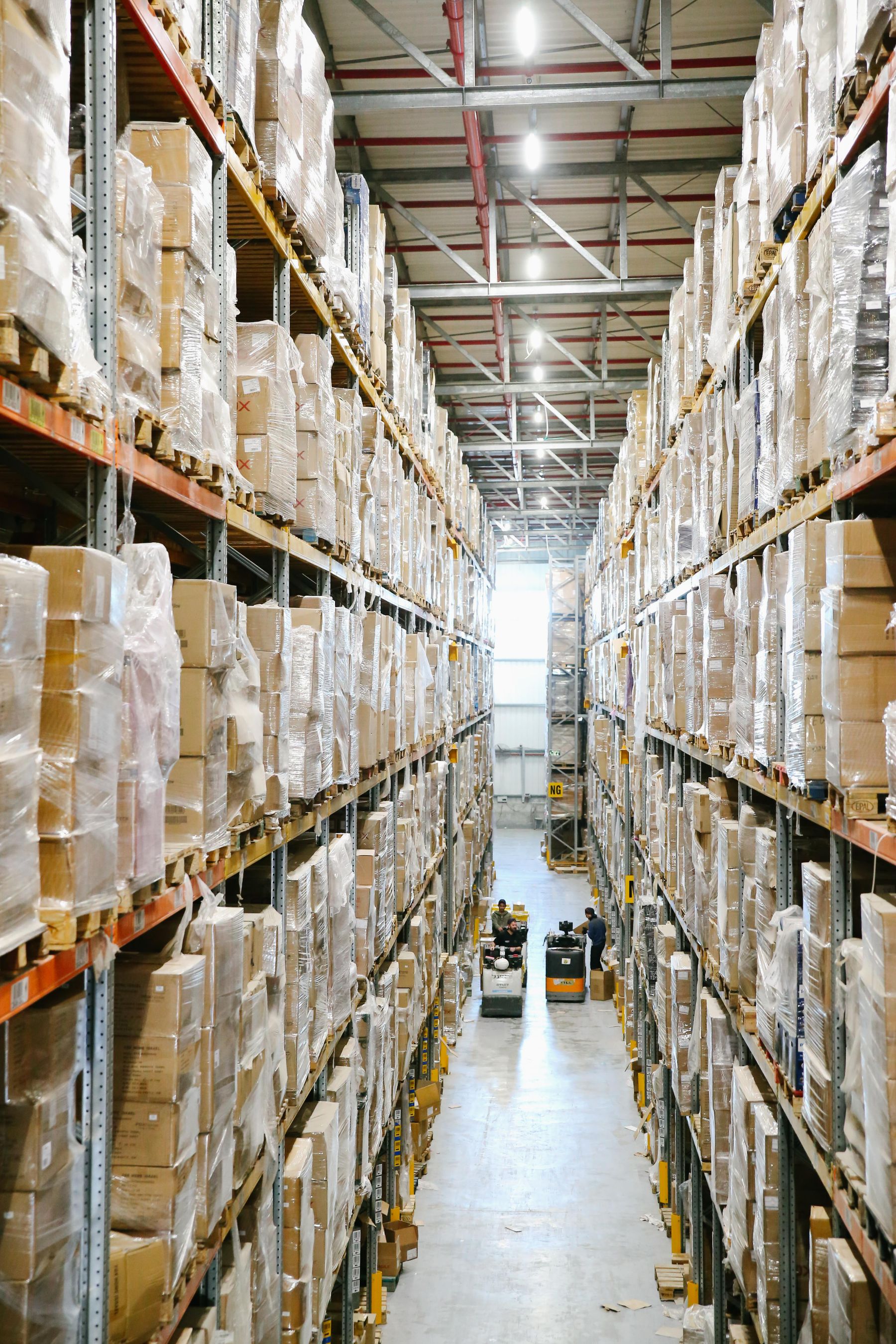 Warehouse cartons ready for distribution